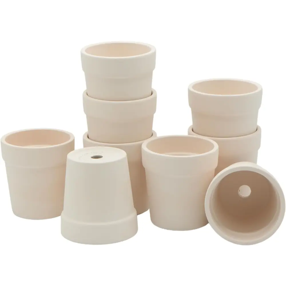 12-pcs Ceramic Flower Pot - Mini Terracotta, Small Clay Pots for Plants, Paintable Flower Pots for Kids