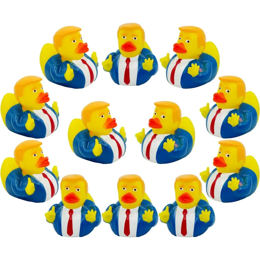 A unique and hilarious rubber ducks fun toy gift for Trump supporters, kids and adults