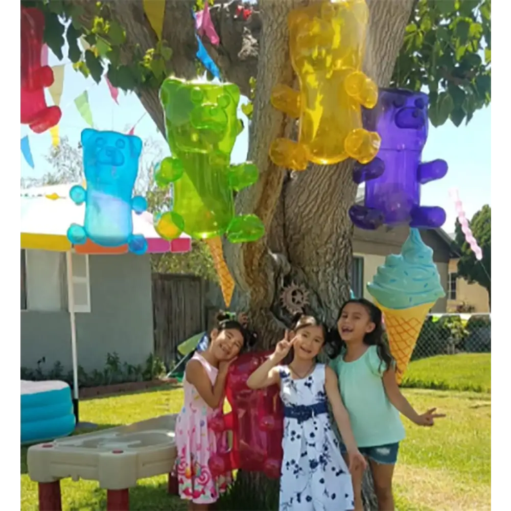 2 Inflatable 24’’ Gummy Bears - Candyland Party Decorations Birthday Pool Floaties - Party Favors