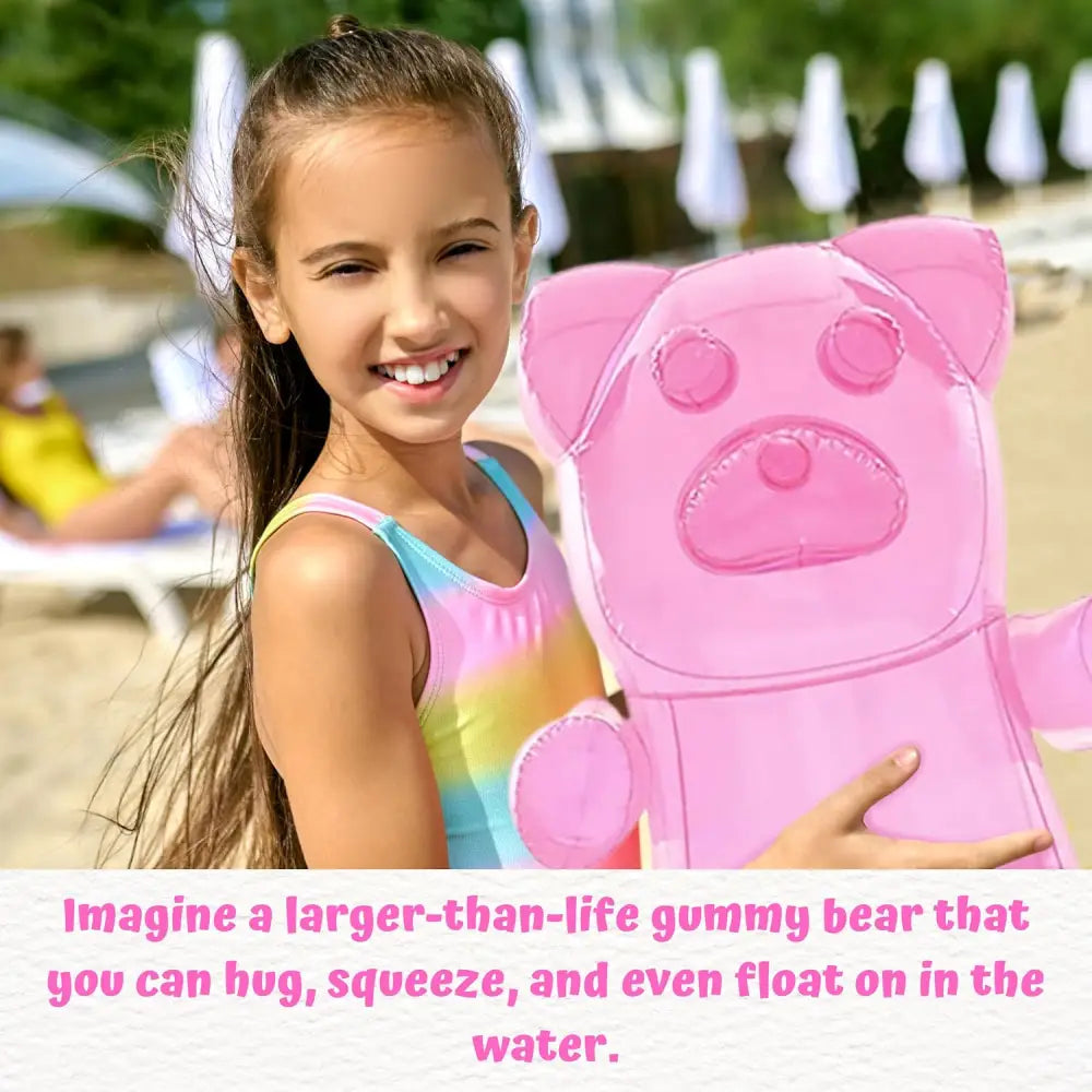 2 Inflatable 24’’ Gummy Bears - Candyland Party Decorations Birthday Pool Floaties - Party Favors