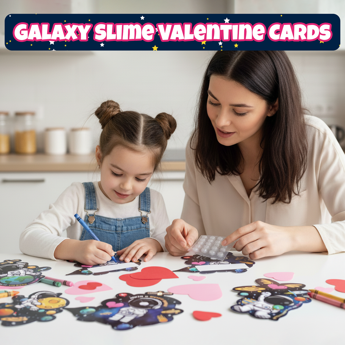 4E's Novelty Valentines Cards with Slimes for Kids (28 Pack)