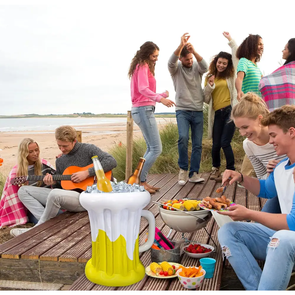 22’’ Inflatable Beer Mug Cooler - Party Decor Floating Drink Bucket