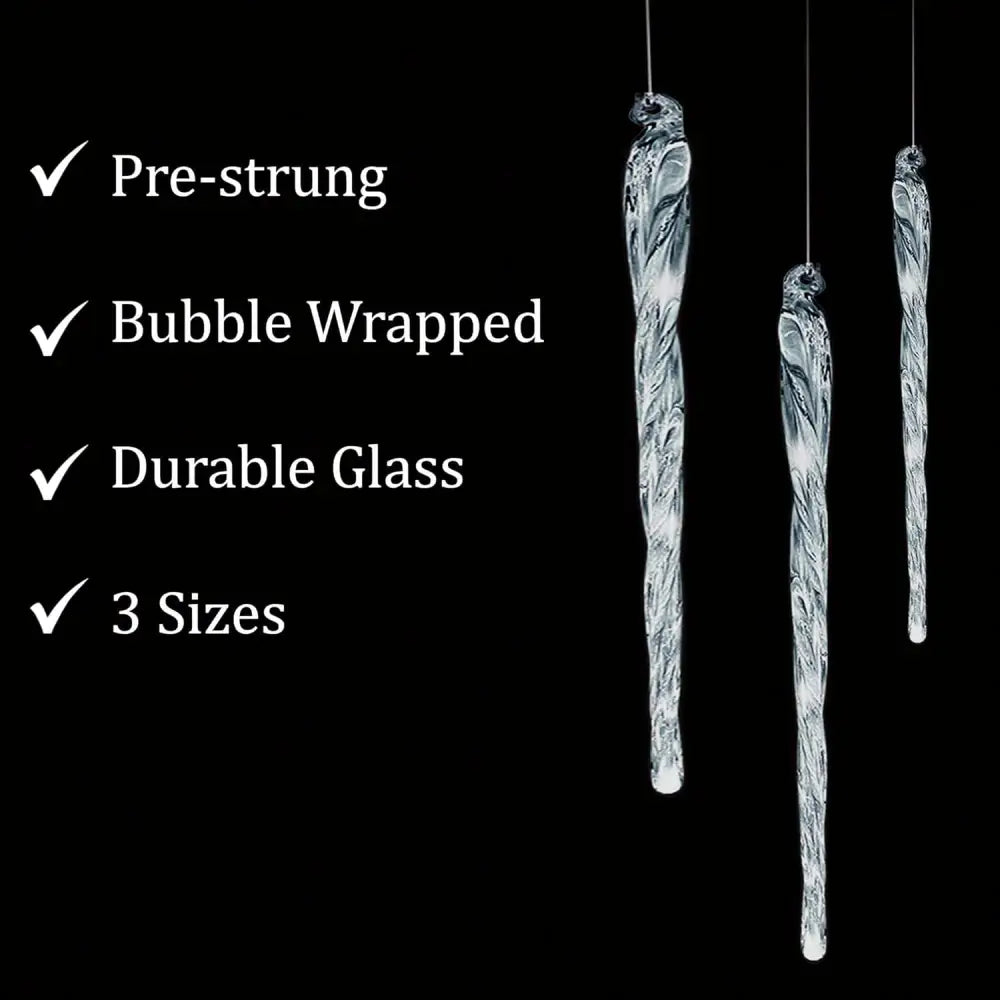 26 Pack Teardrop Acrylic Crystal Beads for Christmas Ornaments and Wedding Decor by 4E’s Novelty’