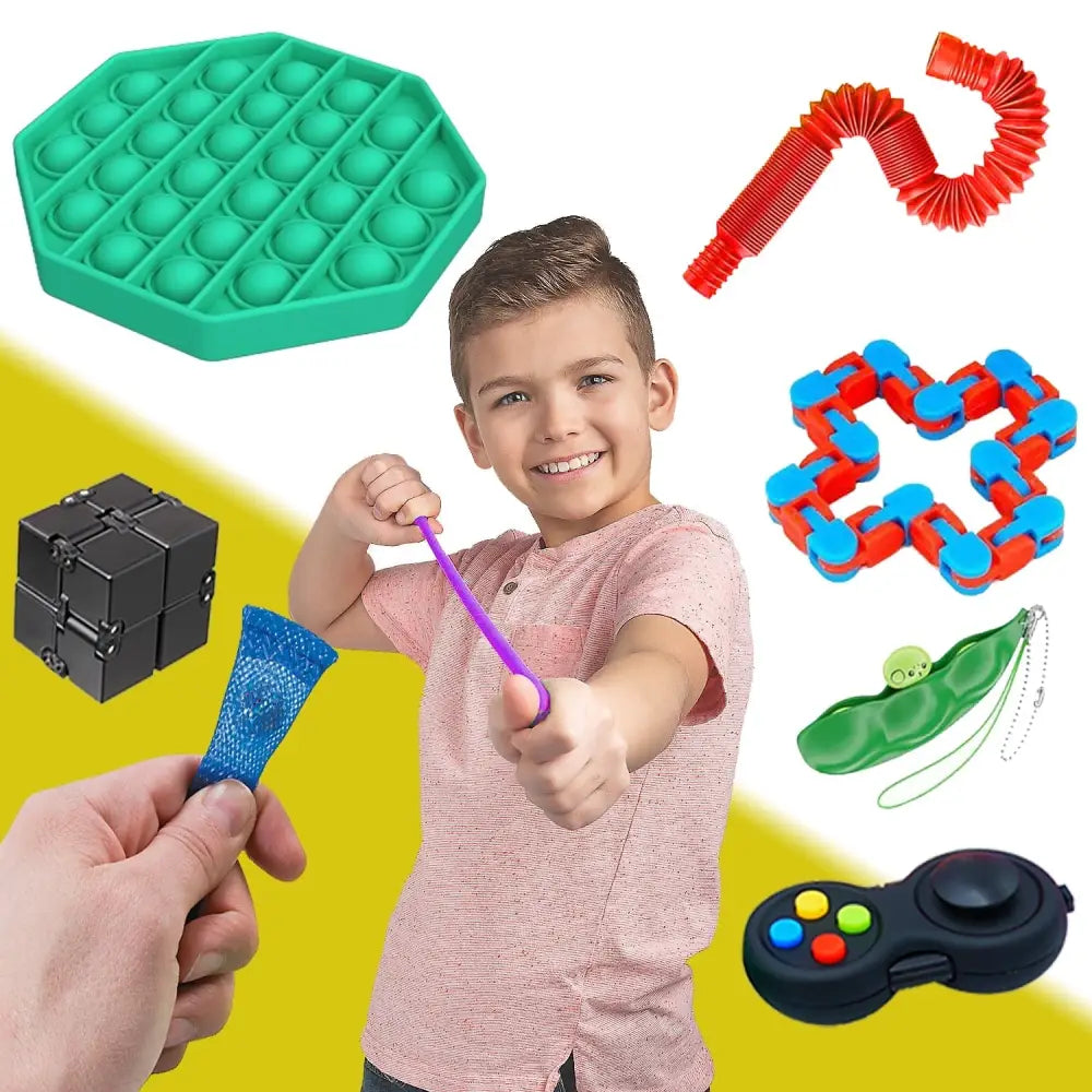 30 Pack Fidget Toy Set for Kids - Sensory Toys for Stress Relief by 4E's Novelty