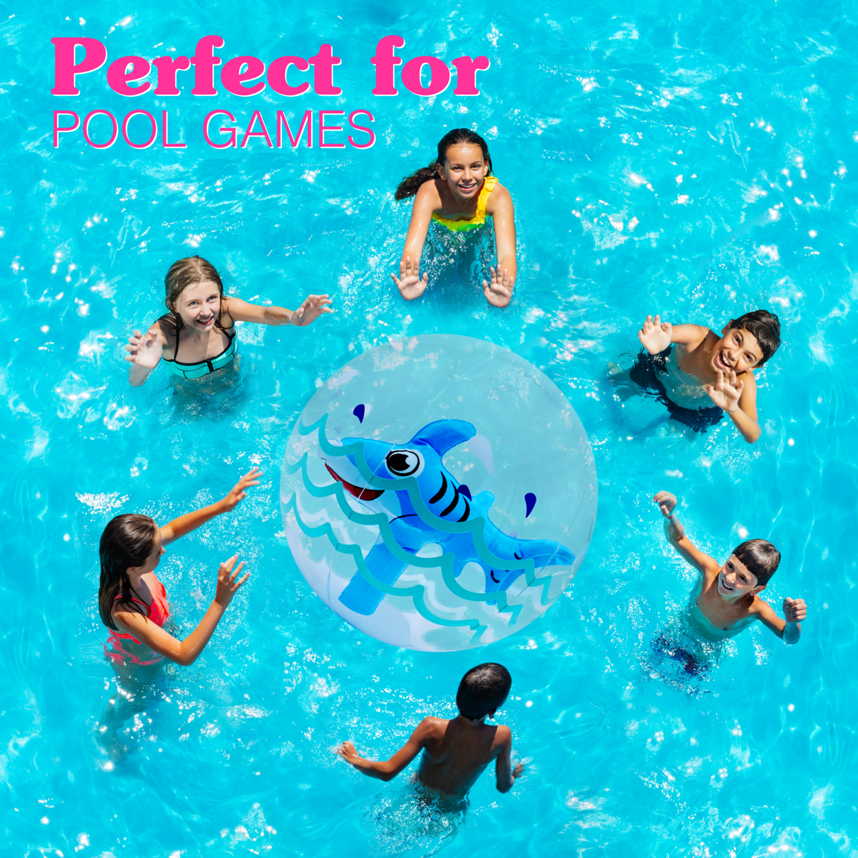 3D Beach Balls, Summer Toys for Kids - 4 pcs Mini Beach Balls for Toddlers 1-3