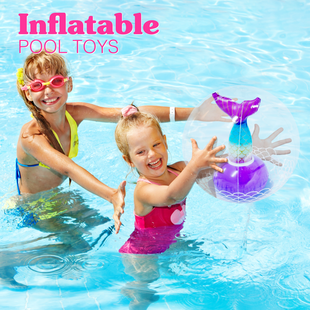 3D Beach Balls, Summer Toys for Kids - 4 pcs Mini Beach Balls for Toddlers 1-3