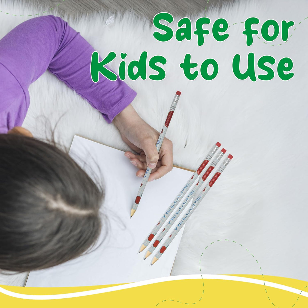 4E's Novelty 32 Pack Welcome Back Pencils, Motivational Pencils for Kids