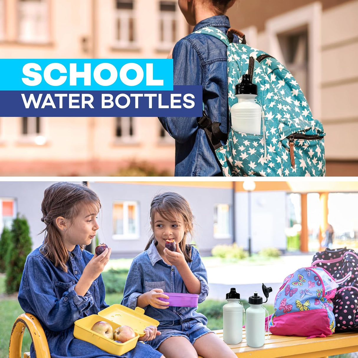 4E's Novelty Bulk Water Bottles 12-Pack 18oz โ BPA-Free, Reusable Plastic Water Bottle for Kids & Adults