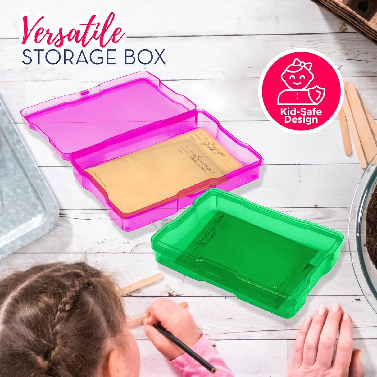 4E's Novelty 16 Pack Clear Multi-color Photo Box with 4x6 Photo Cases