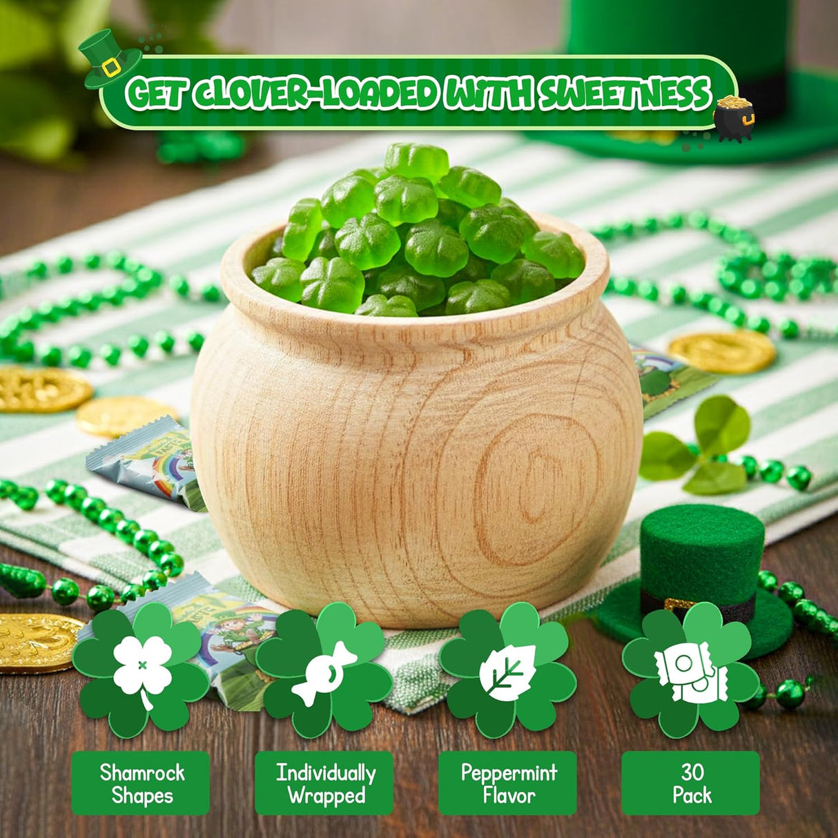 4E's Novelty St. Patrick's Day Lucky Farts Gummies 30 Pk