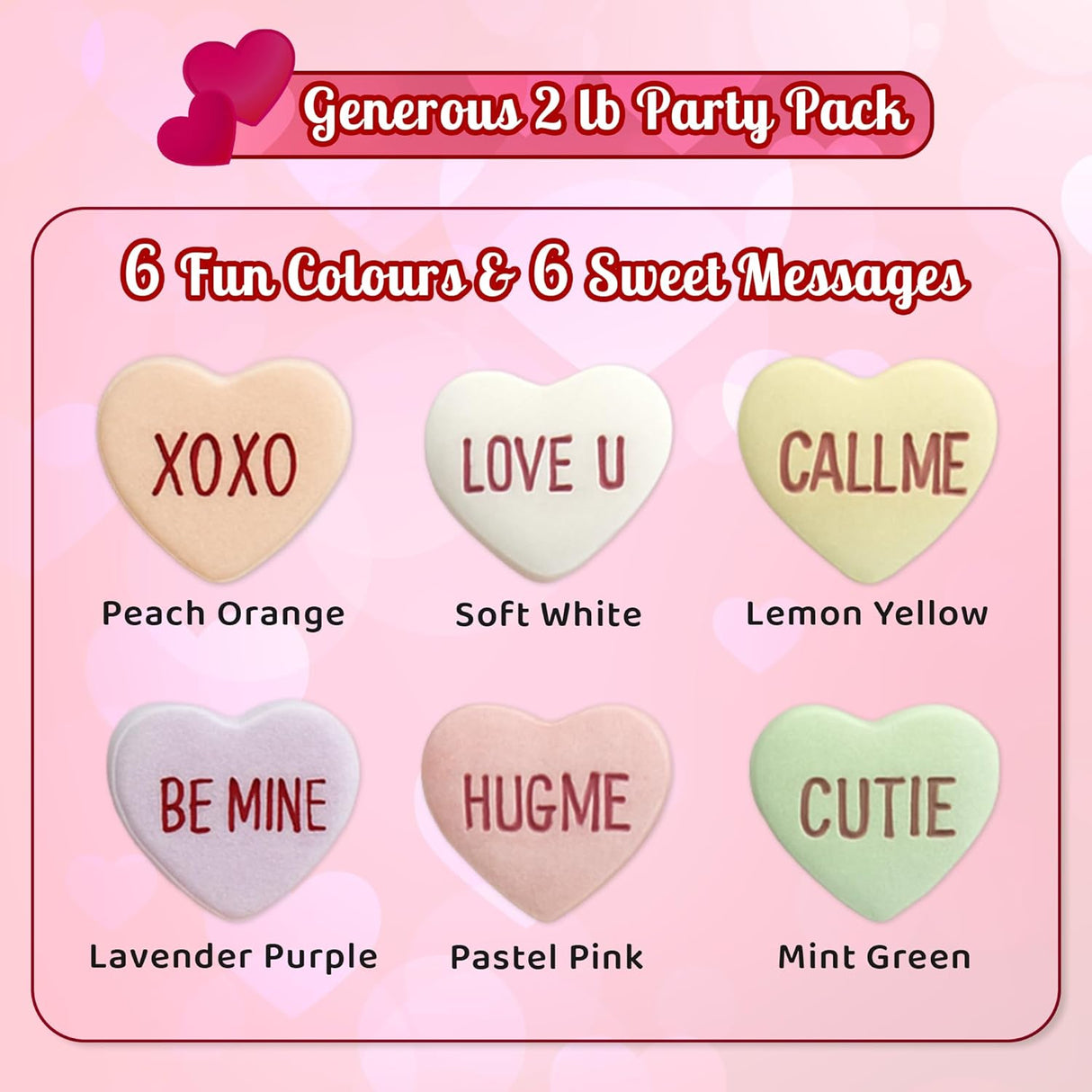 4E's Novelty Valentines Conversation Hearts Candy