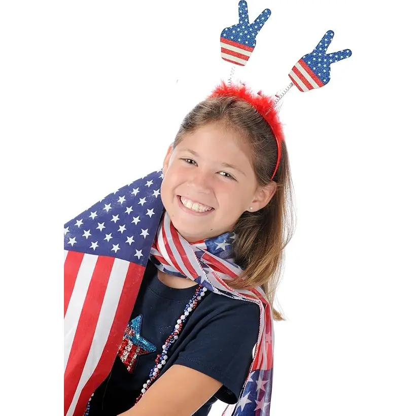 4E’s Novelty 10 Pack 4th of July Headband – Patriotic Accessories for Kids & Adults