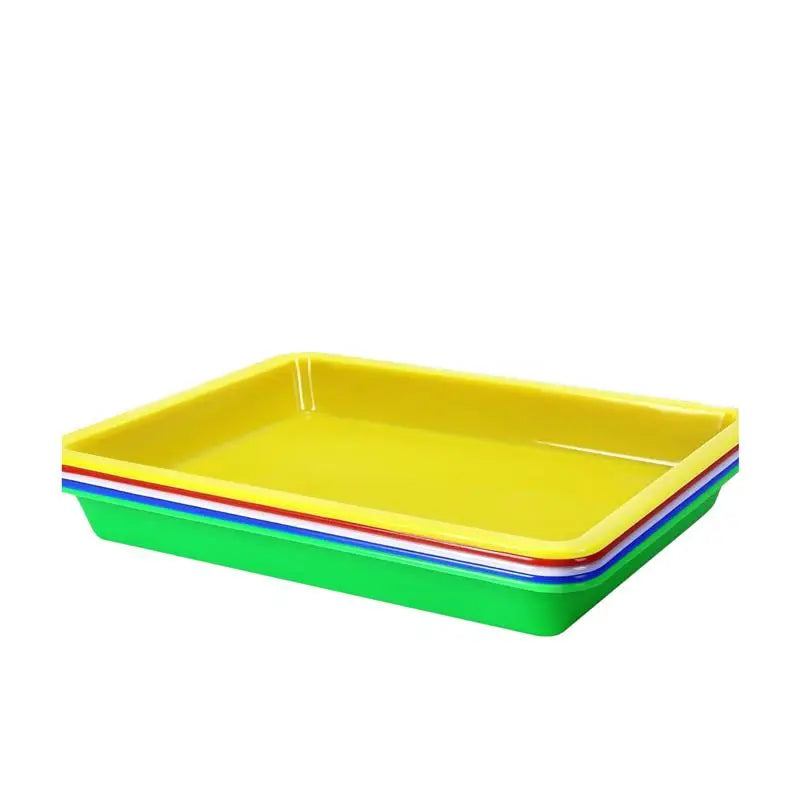 4E’s Novelty 10 Pack Plastic Art Trays for Kids Multicolor Craft Trays - Arts & Crafts