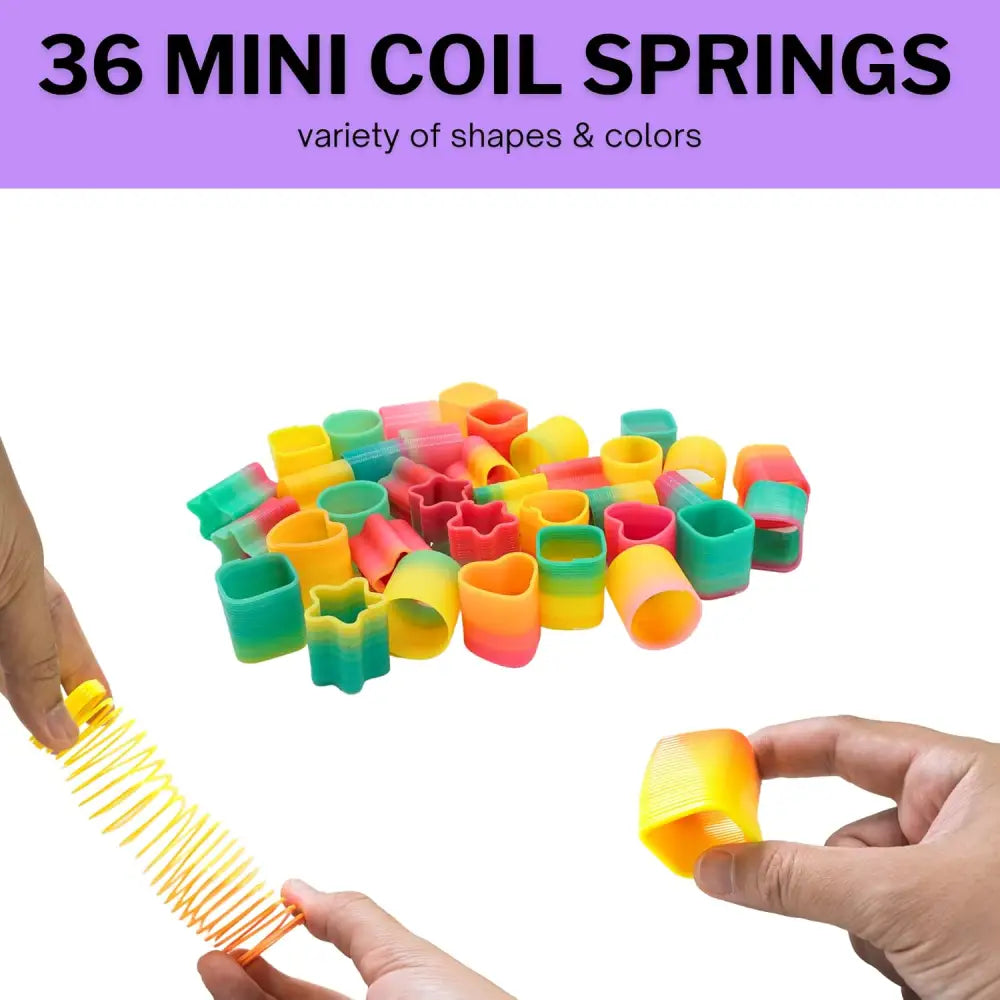 4E’s Novelty 108 Pcs Party Favors for Kids 8-12 – Punch Balloons Coil Springs Stretchy Men Bulk Set