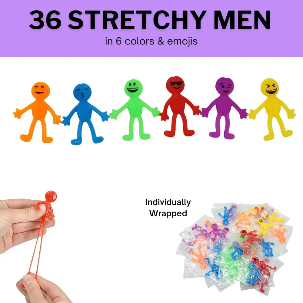 4E’s Novelty 108 Pcs Party Favors for Kids 8-12 – Punch Balloons Coil Springs Stretchy Men Bulk Set