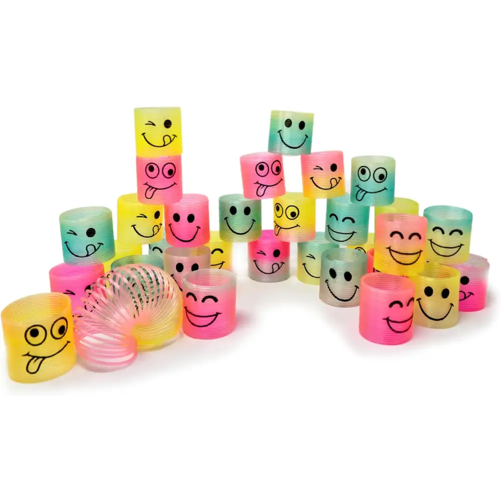 108 Pcs Glow in The Dark Toys - 36 Bouncy Balls, 36 Coil Spring, 36 Sticky Hands, Bulk Party Favor or Kids Goodie Bags Birthday Party Supplies Halloween Prizes for Kids Treasure Box Rewards