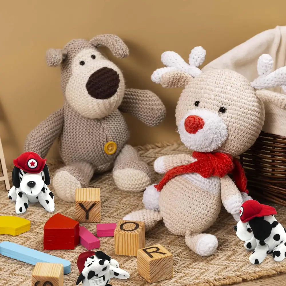 4E’s Novelty 12 Pack Dalmatian Stuffed Animals - Plush Puppy Toys for Kids Party Favors & Gifts