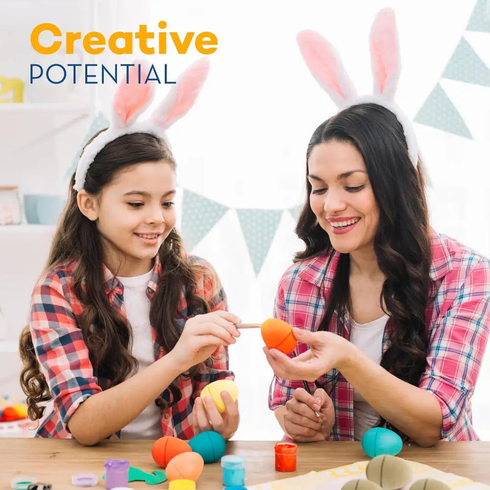 4E’s Novelty 12 Pack DIY Paper Mache Easter Eggs – Paintable & Fillable for Easter Crafts