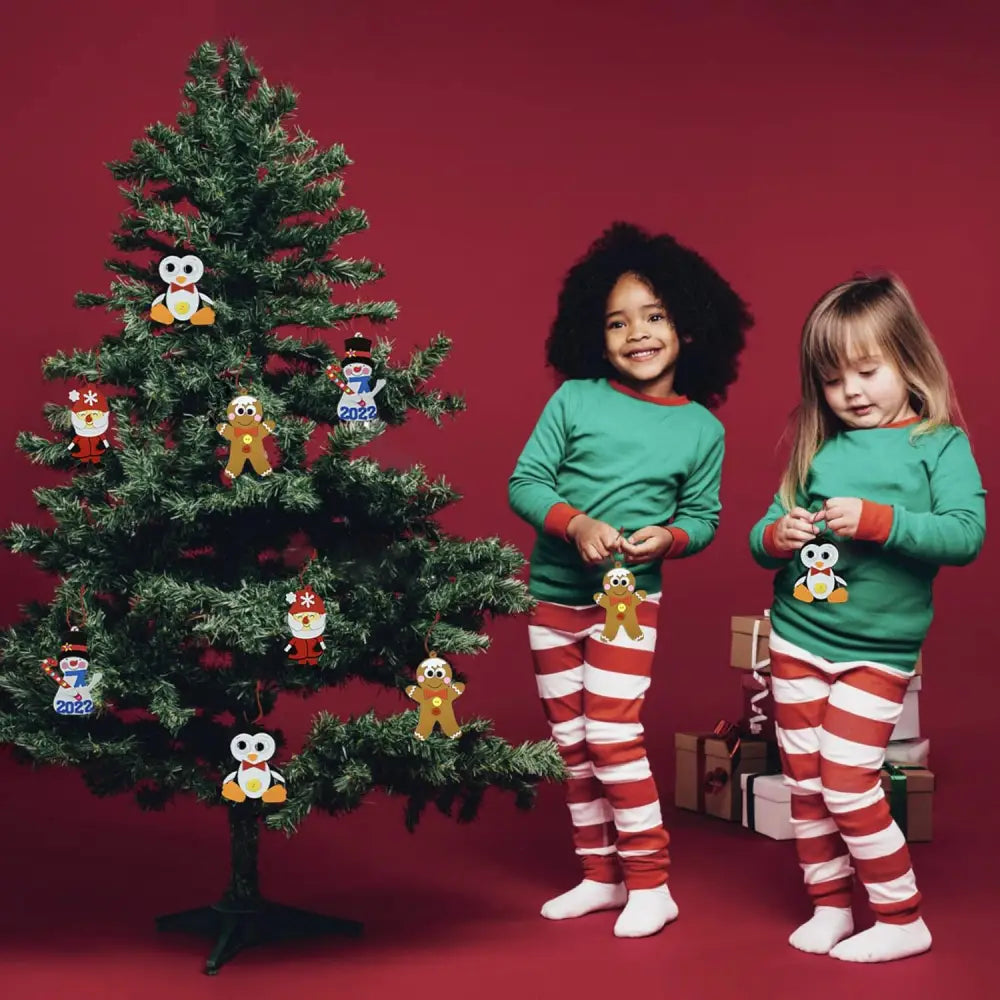 4E’s Novelty 12 Pack Foam Christmas Character Ornament Crafts for Kids - DIY Christmas Arts & Ornament Crafts for 3-12