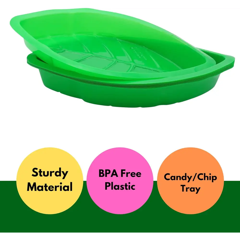 4E’s Novelty 12 Pack Green Leaf Plates for Luau Party Decorations – Cute Luau Party Trays Perfect Hawaiian Party