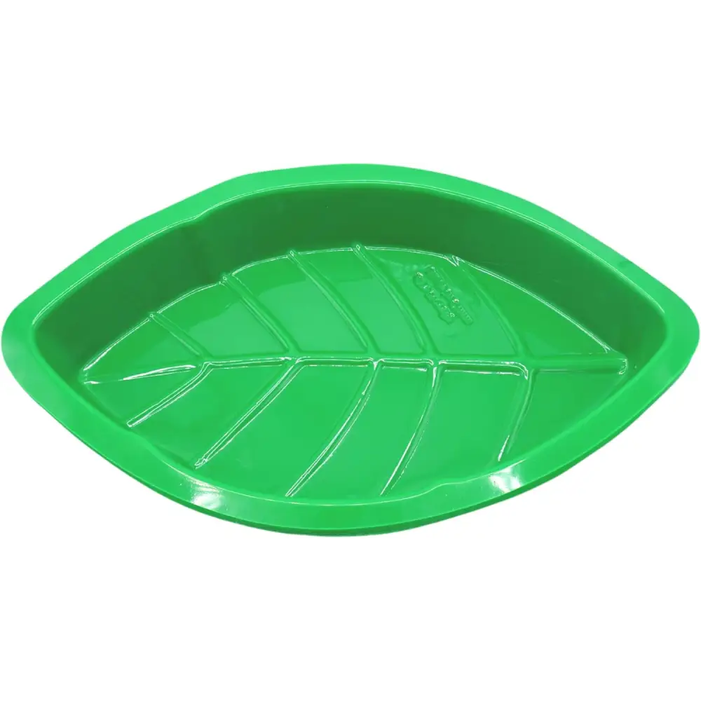 4E’s Novelty 12 Pack Green Leaf Plates for Luau Party Decorations – Cute Luau Party Trays Perfect Hawaiian Party