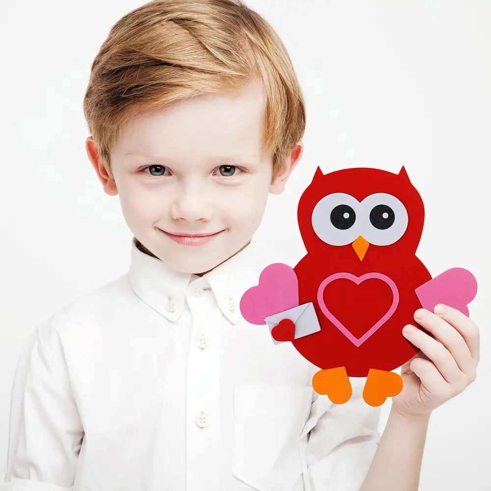 4Eโs Novelty 12-Pack Owl Magnet Valentine Crafts โ Fun DIY Foam Crafts for Kidsโ Classroom