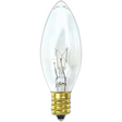 4E’s Novelty 12 Pack Replacement Light Bulbs E12 120V 7W - Clear Torpedo Tip for C7 & Candelabra Light Bulbs