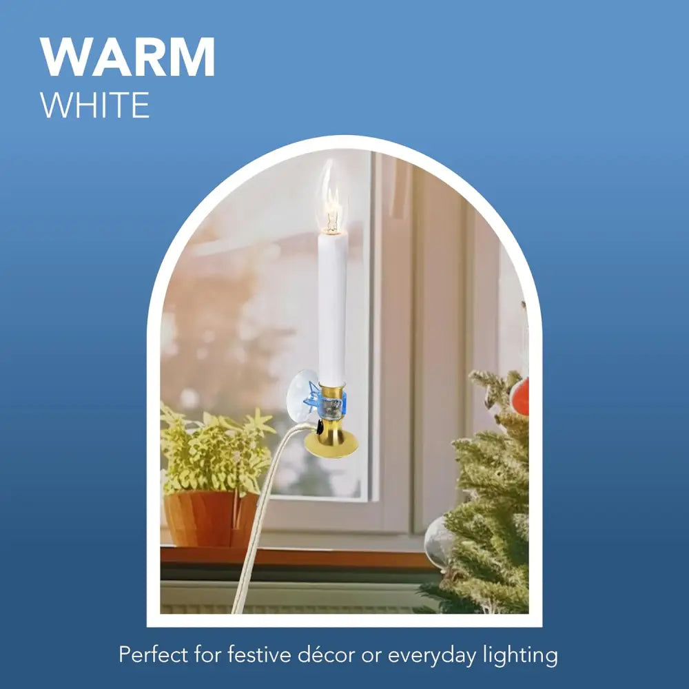 4E’s Novelty 12 Pack Replacement Light Bulbs E12 120V 7W - Clear Torpedo Tip for C7 & Candelabra Light Bulbs