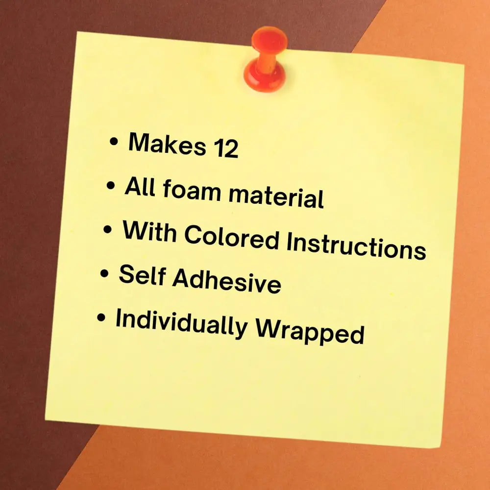 4Eโs Novelty 12 Pack Scarecrow Crafts for Kids - Fun Fall Crafts for Kids Bulk with Self Adhesive Scarecrow Face