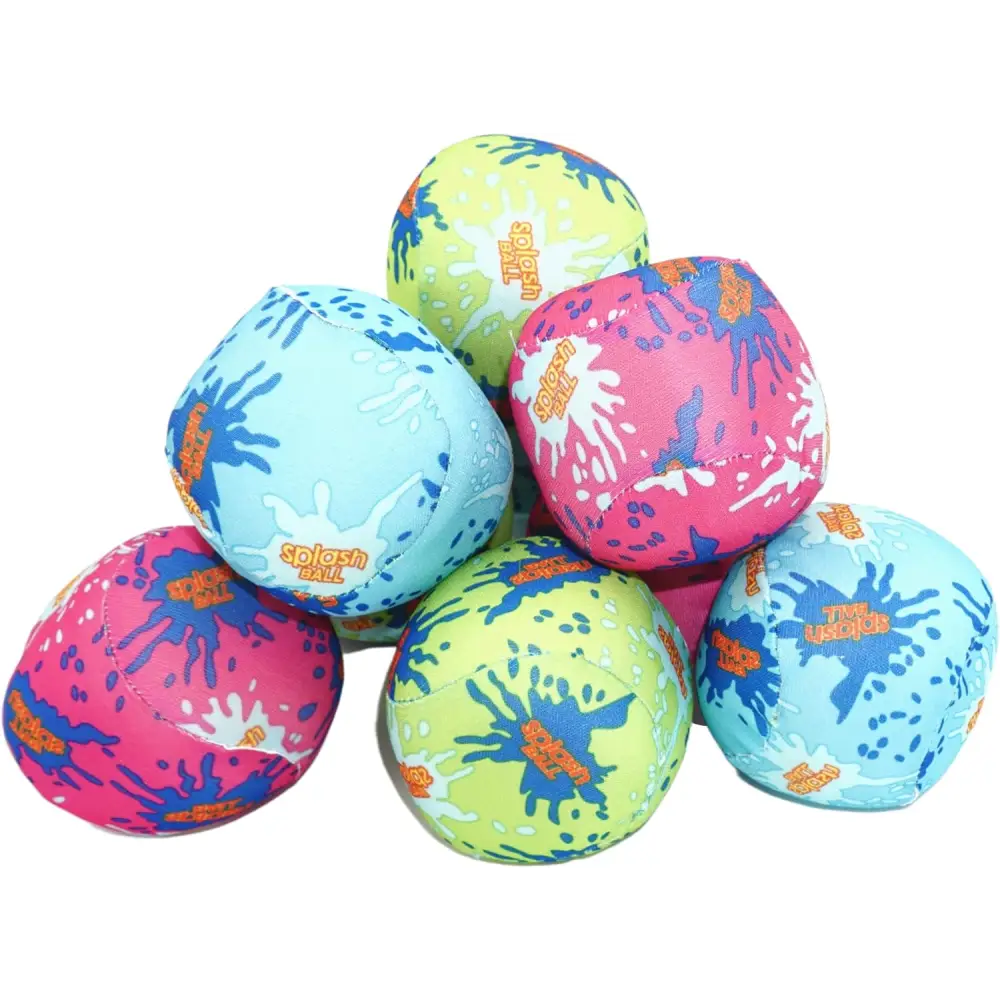 4E’s Novelty 12 Pack Water Bomb Splash Balls – 3’’ Sponge Balls for Pool Party Kids