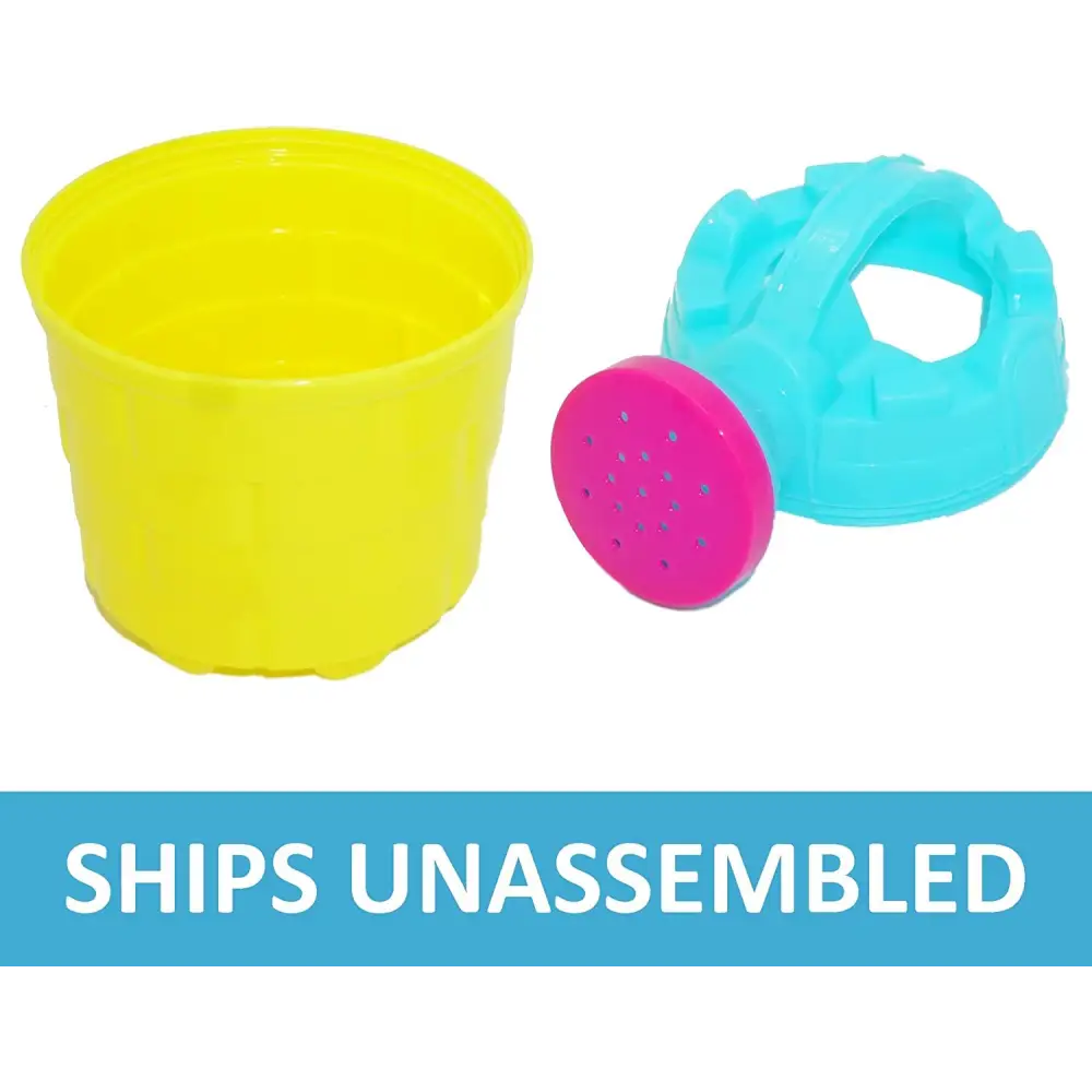 4E's Novelty 6 Pcs Kids Watering Can Bulk (Mini) Plastic - Gardening Planting Tools for Kids & Toddlers, Beach Party Favors, Sand Toys, Bulk Gifts