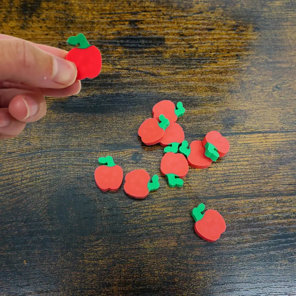 4Eโs Novelty 144 Mini Apple Erasers: Perfect for Classroom Math Manipulatives Welcome Back to School Gifts Teacher