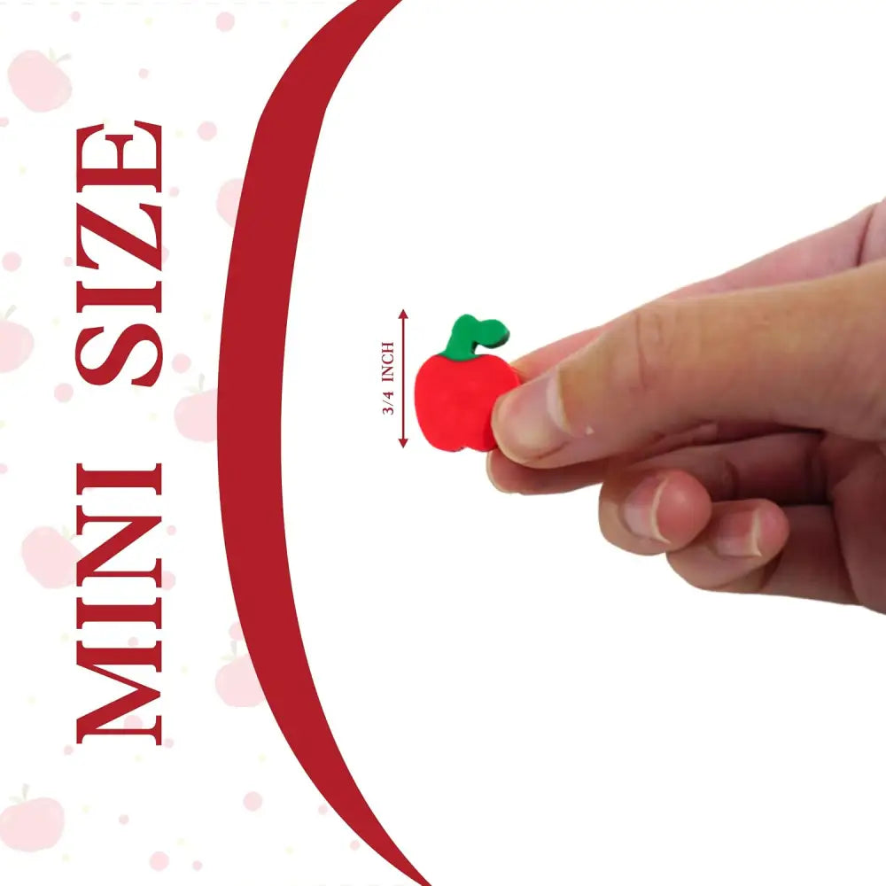 4Eโs Novelty 144 Mini Apple Erasers: Perfect for Classroom Math Manipulatives Welcome Back to School Gifts Teacher