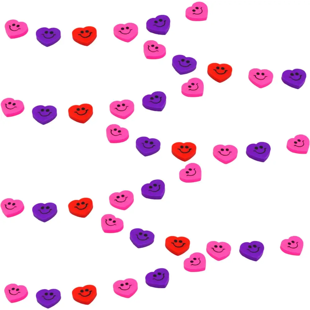 4E’s Novelty 144-Pack Mini Heart Erasers – Candy Alternative Valentine Party Favors for Kids