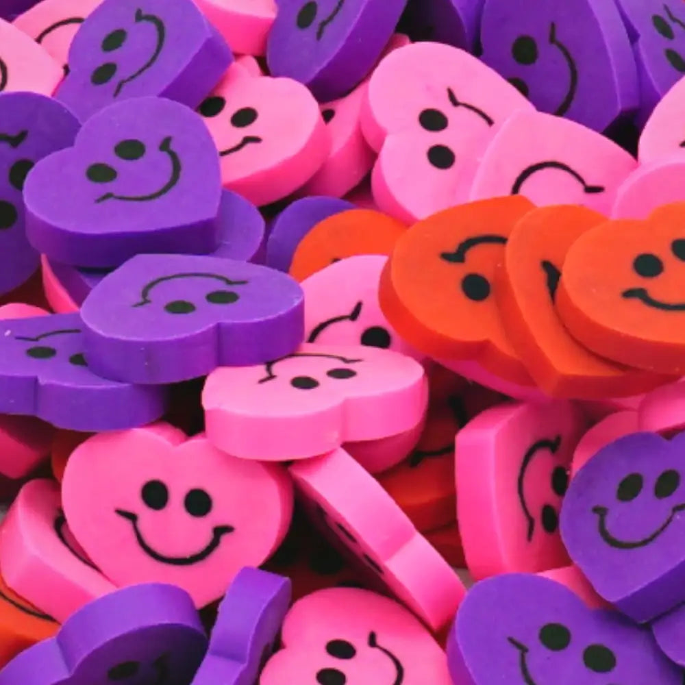 4E’s Novelty 144-Pack Mini Heart Erasers – Candy Alternative Valentine Party Favors for Kids