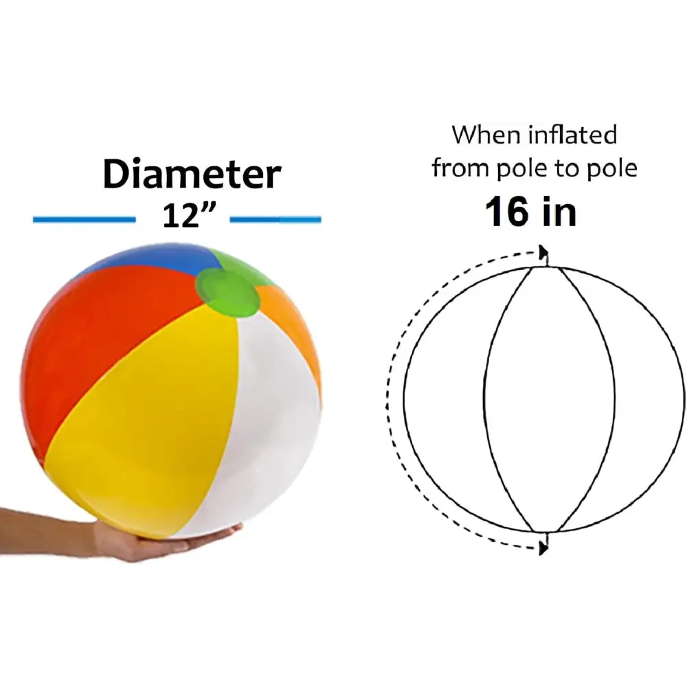 4E’s Novelty 16 Inch Inflatable Beach Balls Bulk 24 Pack Beach Ball