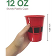 4E’s Novelty 16 oz Christmas Cups for Party - 50 Pack Christmas Party Disposable Plastic Cups with Santa & Humorous