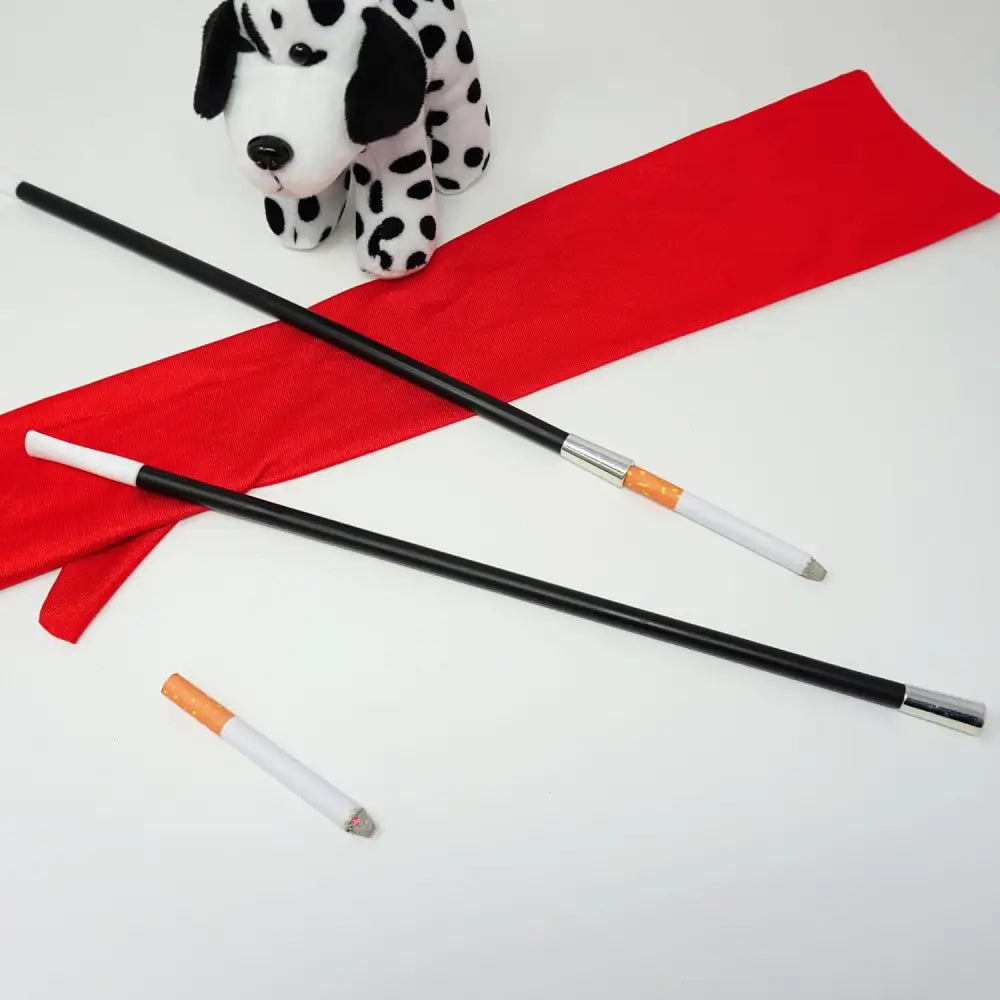 4E’s Novelty 2 Fake Cigarettes & 2 Long Cigarette Holders – 3.25’’ Prop Cigarettes with Smoke 13.25’’ Holder