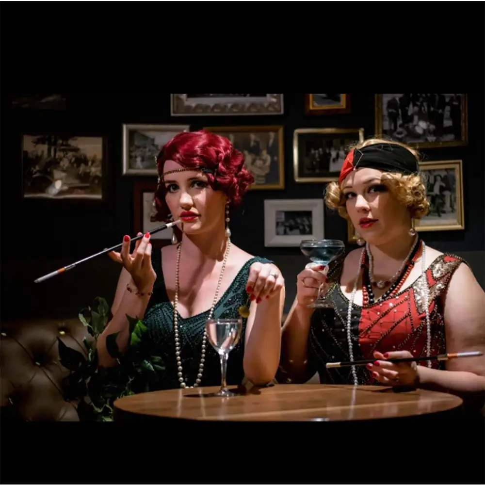 4E’s Novelty 2 Fake Cigarettes & 2 Long Cigarette Holders – 3.25’’ Prop Cigarettes with Smoke 13.25’’ Holder