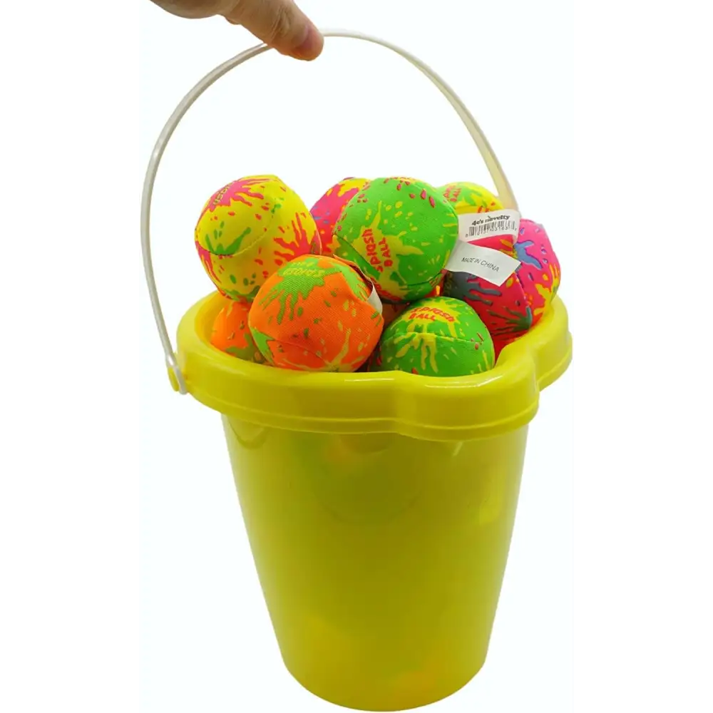 4E's Novelty 6 Pack Sand Buckets and Shovels for Kids - 7.5 Inch Large Beach Bucket Sand Toys for Toddlers & Kids, Beach Party Favors