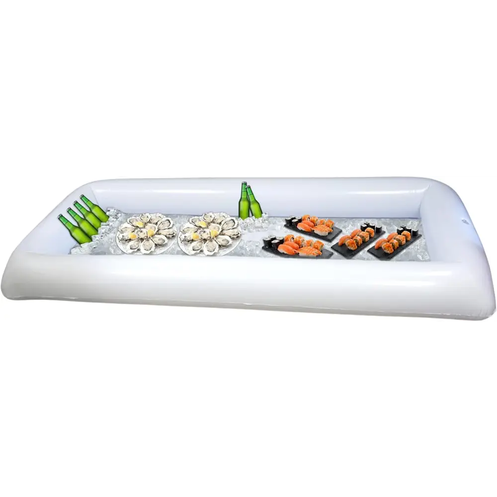 4E’s Novelty 2 Pack Inflatable Serving Bar – Iced Buffet Tray for Parties