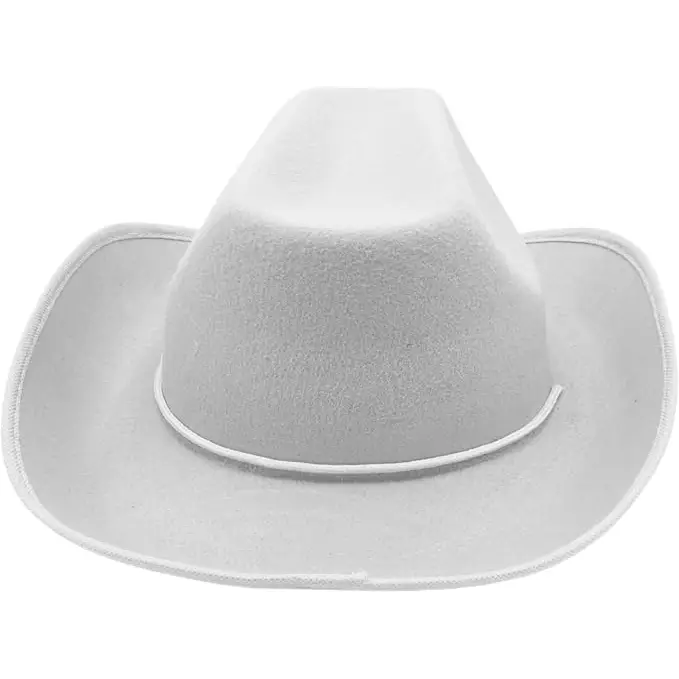 4E’s Novelty 2 Pack Kids Cowboy Hat - White Cowboy Hats with Chin Strap for Boys & Girls Ages 5-12 Dress-Up Fun