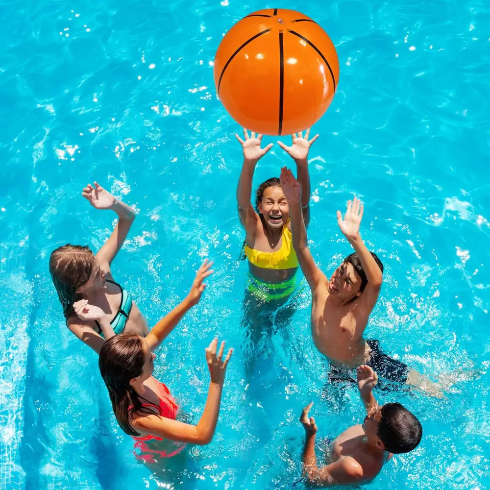 4Eโs Novelty 20โโ 3 Pack Inflatable Basketballs โ Giant Basketball Party Decorations & Supplies