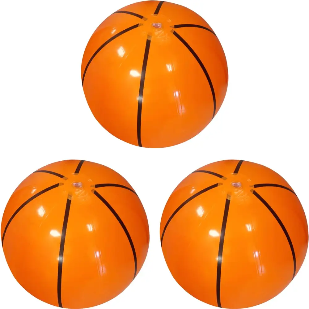 4Eโs Novelty 20โโ 3 Pack Inflatable Basketballs โ Giant Basketball Party Decorations & Supplies