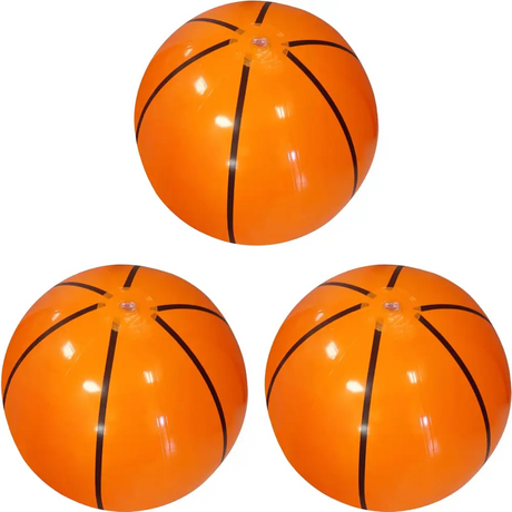 4E’s Novelty 20’’ 3 Pack Inflatable Basketballs – Giant Basketball Party Decorations & Supplies