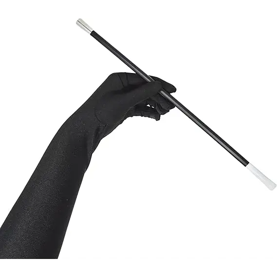 4E’s Novelty 21’’ Black Satin Gloves - Long Opera Gloves for Women Flapper Costume & Formal Wear