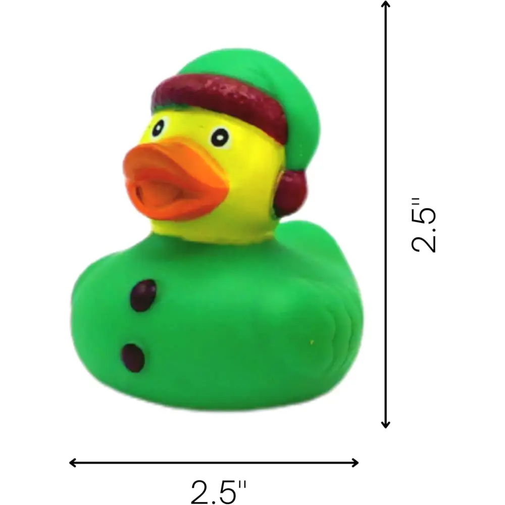 4E’s Novelty 24 Pack 2.5’’ Christmas Rubber Ducks Bulk - Holiday Fun Rubber Duckies for Jeeps & Bath Time