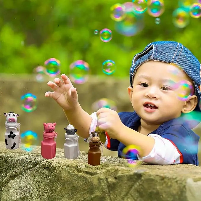 4E’s Novelty 24-Pack Farm Animal Bubbles Party Favors – Barnyard Bubble Fun for Kids