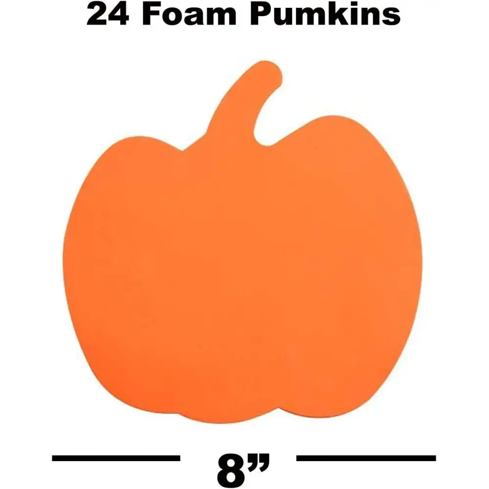 4E’s Novelty 24 Pack Large Foam Pumpkins Craft Kit – 8’’ Halloween Crafts for Kids Classroom Activities - Arts & Crafts