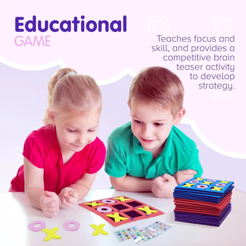 4E’s Novelty 24 Pack Tic Tac Toe Game – Kids Valentine’s Gifts Classroom Exchange Party Favors